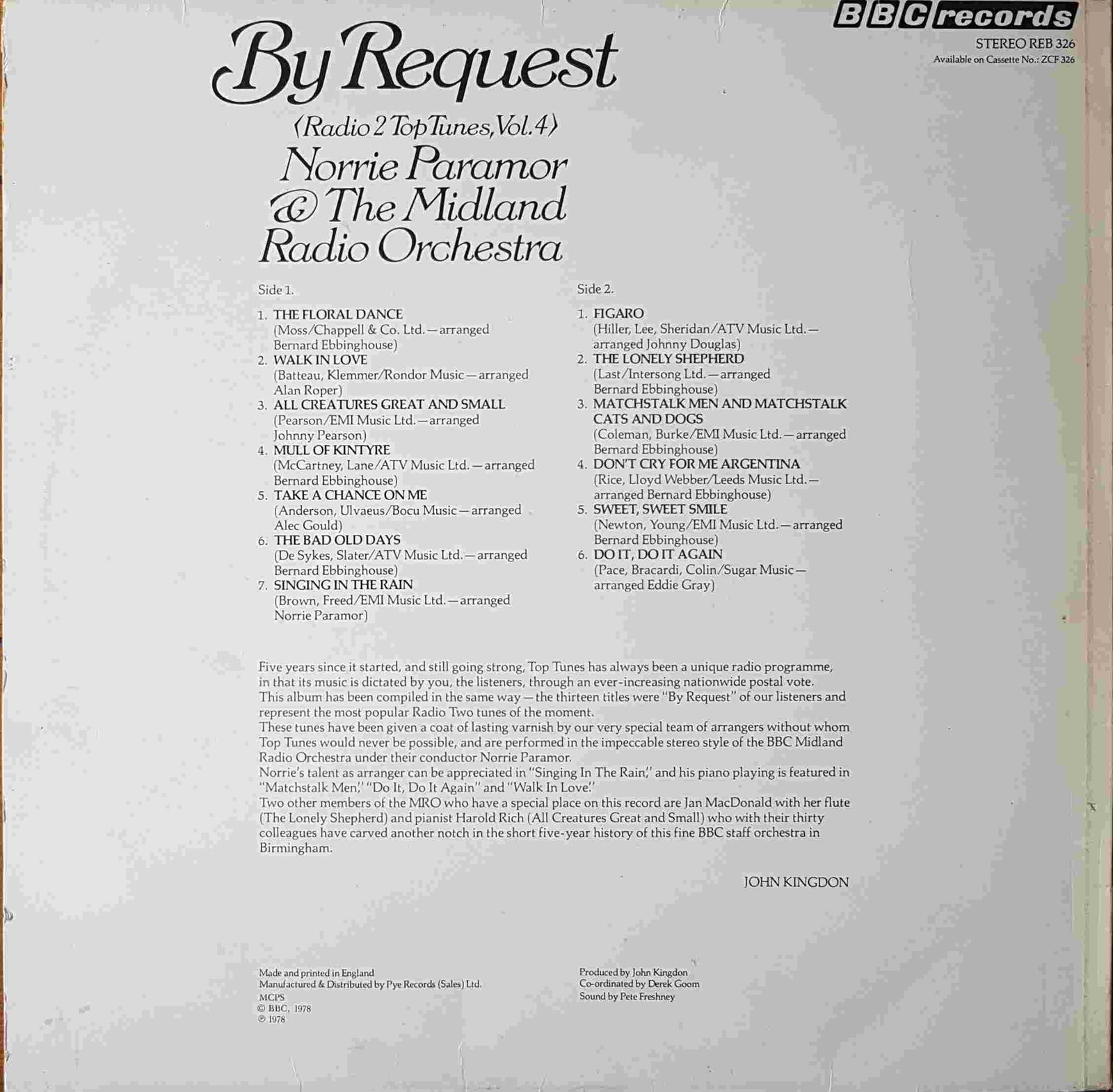 Back cover of REB 326